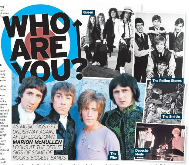  ??  ?? Queen The Rolling Stones 02 Caption White The Smiths Depeche Mode The Who