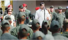  ?? (EFE) ?? PODER. Nicolás Maduro se dirige a sus tropas.