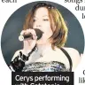  ??  ?? Cerys performing with Catatonia