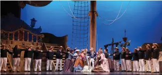  ?? HMS Pinafore comic opera will Photo by Ari Denison. ?? Vancouver Opera’s mounting of the Gilbert and Sullivan classic see director Brenna Corner return to where she launched her career.