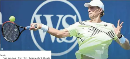  ?? /SUPPLIED ?? Former US Open finalist Kevin Anderson of South Africa is raring to go after recent injuries.