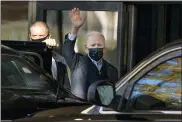  ?? EVAN VUCCI - THE ASSOCIATED PRESS ?? President Joe Biden arrives at Walter Reed National Military Medical Center for a physical exam, Friday, in Bethesda, Md.