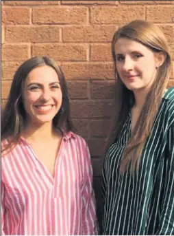  ??  ?? ■ Fine Art graduates Emily Hett (pictured left) and Grace Stones have been announced as the new ABF Step Change Fellows at Loughborou­gh University for 2019-2020.