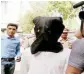  ??  ?? Suspected ISIS terrorist being produced in Jalandhar court