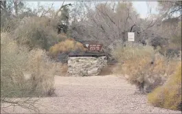  ?? PHOTO BY STEVE LECH ?? The original Wiley’s Well dug by A. P. (Albert Prentice) Wiley, for which Wiley’s Well Road near the 10 Freeway is named, was dug about 1908.