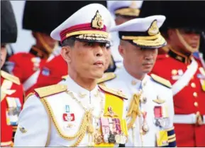  ?? THAI ROYAL BUREAU/AFP ?? Thai King Maha Vajiralong­korn’s declined to sign off on the new charter due to clauses concerning royal powers.