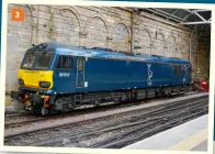  ?? ?? 3: Enjoying a rest after an overnight sleeper working from London Euston, GBRF’S Caledonian Sleeper-liveried
92010 was captured at Edinburgh Waverley in March 2019.
GEORGE DENT