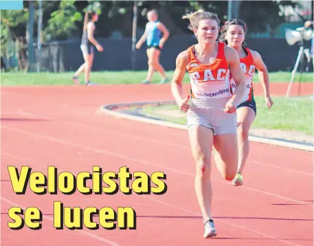  ?? ?? La atleta paraguaya Xenia Noreen Hiebert Klassen (13/11/1998) fue la más rápida en el Festival de Velocidad y Relevos en la SND.