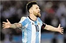  ?? BILD: SN/APA/AFP ?? Lionel Messi soll es richten und die bisher schwachen Argentinie­r zur WM führen.