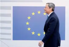  ??  ?? Mario Draghi. Guida la Banca centrale europea dal novembre 2011