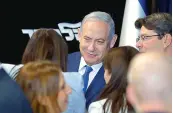  ?? — AFP ?? Israel’s embattled Prime Minister and leader of the Likud Party, Benjamin Netanyahu smiles after winning a leadership primary, near Tel Aviv.