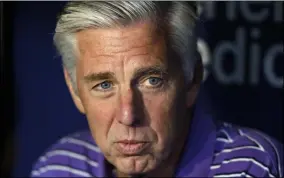  ?? CHRIS O’MEARA - THE ASSOCIATED PRESS ?? FILE - In this April 19, 2019, file photo, Boston Red Sox general manager Dave Dombrowski talks before the team’s baseball game against the Tampa Bay Rays in St. Petersburg, Fla.