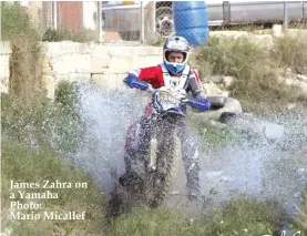  ??  ?? James Zahra on a Yamaha Photo: Mario Micallef