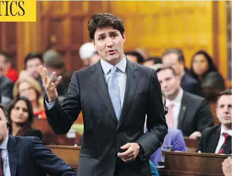  ?? SEAN KILPATRICK / THE CANADIAN PRESS ?? Prime Minister Justin Trudeau needs to meet with the Conservati­ve and NDP leaders on the selection of lobbying and ethics commission­ers.