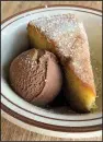 ?? Arkansas Democrat-Gazette/ ERIC E. HARRISON ?? Atlas Bar’s dessert list includes Olive Oil Orange Cake with Loblolly Creamery Dark Chocolate Sorbet.