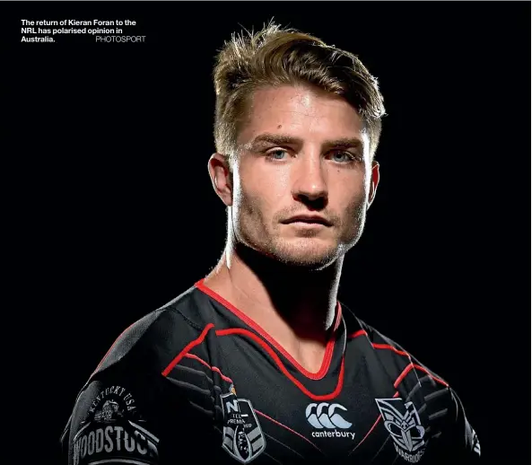  ??  ?? The return of Kieran Foran to the NRL has polarised opinion in Australia.