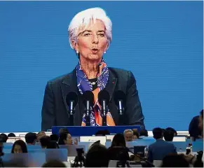  ??  ?? Lagarde: The CIIE expo is good for China and the world. - Reuters