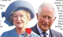  ??  ?? ENTRANCED:The Queen Mum and Prince Charles