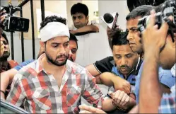  ?? Express ?? Vikram Chatterjee after being questioned by Kolkata police.