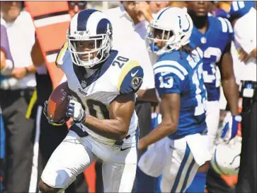  ?? Wally Skalij Los Angeles Times ?? LAMARCUS JOYNER, who is playing under the Rams’ franchise tag, says his “role is to go out there and give this organizati­on everything I have every time I step on the field, and I’m going to continue to be that way.”