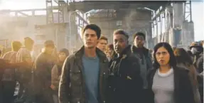  ?? Twentieth Century Fox ?? From left: Dylan O’Brien, Giancarlo Esposito and Rosa Salazar in “Maze Runner: The Death Cure.”