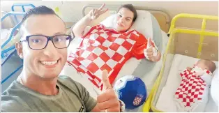  ??  ?? I Mathiasova mama Kristina (27) strastvena je navijačica. Čim izađe s bebom iz bolnice, slavit će rođenje sina u krugu obitelji