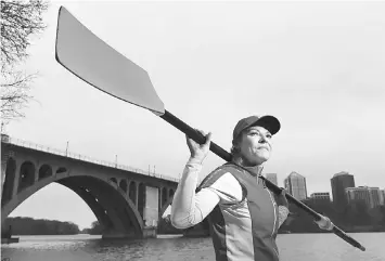  ??  ?? Lytel, 61, is a member of D.C.’s Potomac Boat Club. She has been rowing since 2012. —WP-Bloomberg photos