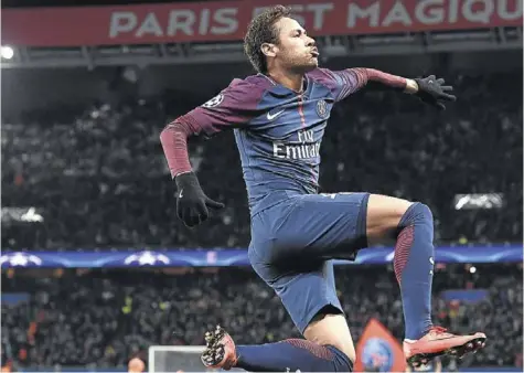  ?? // AFP ?? Los números de Neymar en el PSG son espectacul­ares y es una de las claves de que el equipo parisino sea candidato a llevarse esta Champions