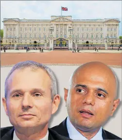  ??  ?? READY: Mr Lidington and Mr Javid. Above, Buckingham Palace