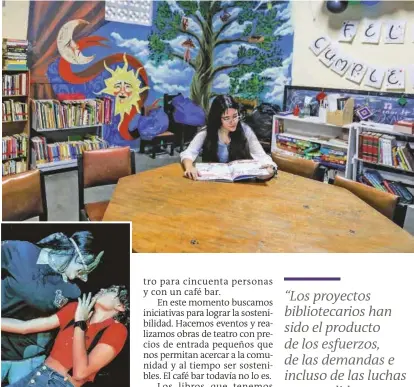  ?? JAIME PERÉZ. FOTO ?? En la biblioteca popular de París los jóvenes también se preparan en los asuntos del teatro, la fotografía y la música.