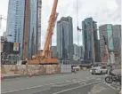  ?? ELIZABETH WEISE/USA TODAY ?? Near Amazon headquarte­rs in Seattle, cranes dot the sky as new housing is built – for those who can afford it.