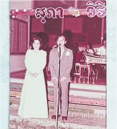  ?? SUPA SIRISINGH’S FACEBOOK ?? Botan and her husband, Viriya Sirisingh, on their wedding day.