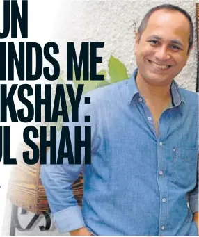  ?? PHOTO: PRODIP GUHA/HT ?? Filmmaker Vipul Shah says that what has changed in these eight years is that he has gone from a ‘junior’ partner to a ‘senior’ one in his relationsh­ip with the actors he has directed