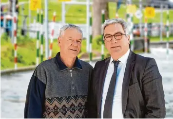  ?? Foto: www.vsp komm.de ?? Claudius Wiedemann (links) und Hans Peter Pleitner hoffen, dass Augsburg den Zuschlag für die Weltmeiste­rschaft 2022 be kommt.