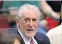  ?? JOHN MCCALL/TNS ?? Heat president Pat Riley has plenty of questions heading into the draft, starting with when it will come off.