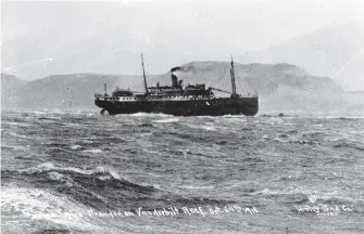  ?? ALASKA STATE ARCHIVES, ASL-P87-1700 ?? SS Princess Sophia stranded on Vanderbilt Reef, Oct. 24, 1918.