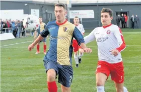  ??  ?? Assist Kilby’s Scott Stevenson, left, set up Ross McNeil for the only goal of the game