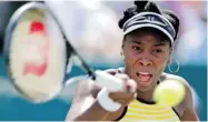  ??  ?? Tennis star Venus Williams couldn’t dig herself out of a hole during the Family Circle Cup tennis tournament.