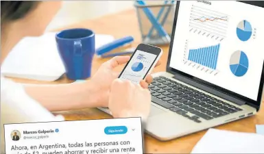  ?? SHUTTERSTO­CK ?? CELEBRACIO­N. El fundador de Mercado Libre celebra la opción de invertir saldos desde el celular.