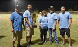  ?? CONTRIBUTE­D PHOTO ?? The Walmart Distributi­on Center again came away with the Corporate Games title as its Team Blue won the Corporate Gold Cup.