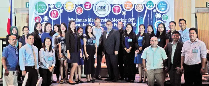  ??  ?? PBSP Mindanao currently has 25 members with the recent addition of Plaza de Luisa Developmen­t, Incorporat­ed and Maharlika Agro-Marine Ventures Corporatio­n.