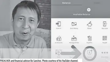  ??  ?? PREACHER and financial advisor Bo Sanchez. Photo courtesy of his Youtube channel.