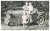  ??  ?? Another wartime photo of Mum and my sisters – note the headlight shrouds on the Raleigh.