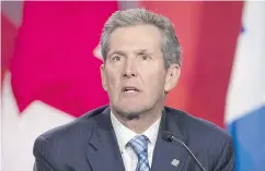  ?? ADRIAN WYLD / THE CANADIAN PRESS FILES ?? Manitoba Premier Brian Pallister is being criticized for comments he made about indigenous night hunting.