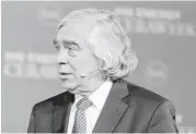  ?? Billy Smith II / Houston Chronicle ?? Ernest Moniz doesn’t hear “an overly compelling argument” in favor of oil exports from the U.S.