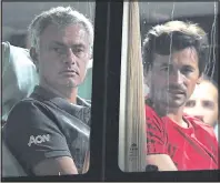  ??  ?? ONLOOKER: Mourinho’s men leave for the airport