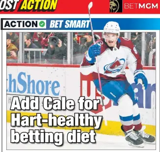  ?? ?? MONEY MAKAR: While Colorado’s Cale Makar is too prohibitiv­e a favorite to back for a repeat Norris Trophy, there’s plenty of value in his 15/1 odds to win the Hart Trophy as the NHL’s regular-season MVP, writes Action Network’s Michael Leboff.