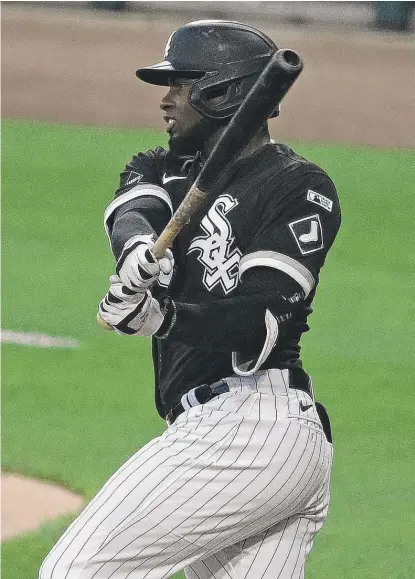  ?? JONATHAN DANIEL/GETTY IMAGES ?? Sox rookie center fielder Luis Robert, who has struggled a bit lately, has been seeing a lot of sliders.