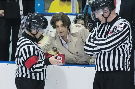  ??  ?? Canadian-born Digit Murphy is head coach of the CWHL’s Kunlun Red Star based in Shenzhen, a city of 12 million in China. They are playing for the Clarkson Cup this weekend in Markham, Ont.