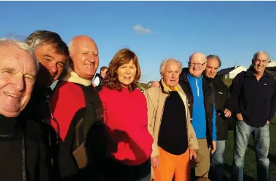  ??  ?? Some of the founders of Irish Surfing Kevin Cavey, Hugh O’Brien Moran, Roger Steadman, Jane Jolly, Bo Vance, Brian Britton, Roci Allan and Stan Burns. Pics: Matt Britton